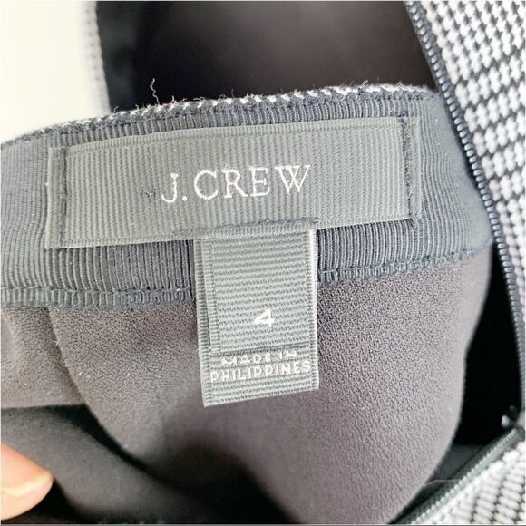 J. Crew Plaza‎ Women’s Skirt Black White Glen Plaid Flared Sz 2 New - Picture 9 of 12